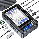 ORICO USB-C ハブ12-in-1 HDDドッキングステーション M.2 SSD NVMe SATA 2.5/3.5インチHDD対応 10Gbps高速転送 内蔵ファン 4K@60Hz HDMI出力 SD/TFカードスロット ギガビットイーサネット 100W PD急速充電 Windows/macOS対応