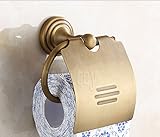 艶のあるアンティークの真鍮製のバスルーム、トイレペーパーホルダーティッシュバーハンガーウォールマウント