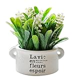 セラミックスポットのホームデコレーション人工植物