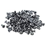 人形用 ドール服の材料 ドールくつの材料 レザークラフトの材料 極小 內径(穴径)1mm 外径2.5mm ミニ ハトメ 真鍮 DIY工芸品 チャコール 100個入