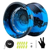 WATIEOBOO Yoyoセット 2個パック (W7 メタルヨーヨ ー + PC 2色 P02 ヨーヨー) 応答モードから非応答モードのヨーヨ ー 子供、初心者、大人、上級者に最適