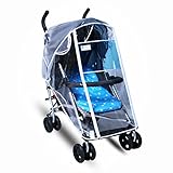 ベビーカーレインカバー　雨避け ホコリよけ 散歩 お出かけ マルチレインカバー 　簡単装着 スタイリッシュ　ベビーカー用　収納袋付