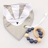 Mamimami Home ベビー ビブ 三角 よだれかけ シリコーン ブレスレット おしゃぶりをぶら下げ ビブ サイズ調整可能 2枚/ゼント