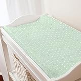 Carousel Designs Mint and Gold Triangles Changing Pad Cover by Carousel Designs