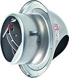 ワールド SUS304ステンレス 丸型フード付ガラリ φ100mm アミ付(10メッシュ) 黒(艶消焼付塗装) WFG-100BK