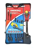 Crescent CX6RWS7 Combination Wrench Set with Ratcheting Open-End and Static Box-End, 7-Piece [並行輸入品]