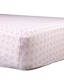 Abstract Baby Argyle Print Fitted Crib Sheet (24" x 38", Pink) by Abstract [並行輸入品]