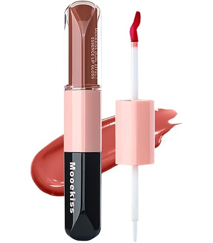 Amazon | Mooekiss リップグロス 2in1 高発色 ダブルエンド うるおい
