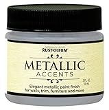 Rust-Oleum Metallic Accents 255336 Decorative 2-Ounce Trail Size Water Based One Part Metallic Finis