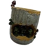 Non-brand 装飾的な緑のカエルの花Sedum多肉植物プランター盆栽のトラフボックス植物ベッドオフィスホームガーデンポットの装飾