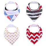 kolamomベビーバンダナDrool Bibs 4パック吸収性コットンベビーギフトfor Boys for Girls US サイズ: general