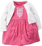 カーターズ Carter's ボディスーツ ワンピース & カーディガン 綿ジャージー100% 2点セット 2-Piece Bodysuit Dress & Cardigan Set NB (50-5