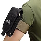 OneTigris　アームバンド　固定用バンド　タクティカルギア　ループ式　スプリング　スポーツ用など (ブラウン-L)