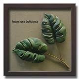 「Monstera Deliciosa2」【リーフコレクション】(リーフインテリアフレーム)【人工観葉植物フレーム】[絵画通販]【絵のある暮らし】