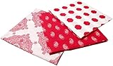 Masala Baby Kolam Swaddle Wrap Set, Red by Masala Baby