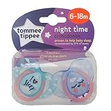 1パック2 Tommee Tippee 夜の時間 0-6 M個のおしゃぶり (I Love Sleep), Tommee Tippee 0-6 M Night Time Soother, 2 per 