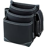 TRUSCO(トラスコ) 腰袋 3段 携帯電話ホルダー付き ブラック TWP3-BK