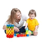 積み木　パズル　正方体　立体　プロック　ジェンガ　木製　知育玩具　早期開発　幾何認識　子供　幼児　男女兼用　組み立て　３歳　プレゼント　カラフル　レインボー　100ピース