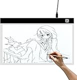 LED トレース台 トレース台 led a3サイズ 薄型トレース 5mm LED トレース台 調光3段階 トレース台 usb トレース台 充電式 付き イラスト 目盛り製図板 漫画 目に優しいアニメ マンガ 設計 建築製図 目に優しい 病院などに最適 (3段階調光,A3) (3段階調光)