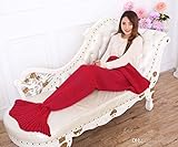1 ホットセールのピース！ 180 * 90 cm マーメイドテールブランケット魚の尾毛布スーパーソフト Hand-Crocheted ソファ毛布寝袋の女の子のギフトの赤ん坊の大人