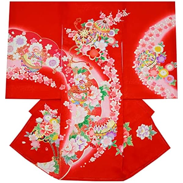 【新品】正絹　赤色　初着 楽天市場】＼2点で3％OFFクーポン／[正絹] お宮参り 女の子 初着