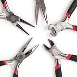 LoveStory プライヤーセット 5点セット ペンチミニプライヤー マルチペンチ 多機能ペンチセット ニッパー ペンチ手芸用品 アクセサリー製作 炭素鋼製 高い耐久性 手作り アクセサリー製作 ビ