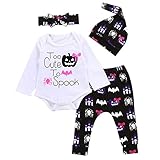 Cutelove長袖シャツ+ロングパンツ+ヘッドバンド+帽子4点セット 女の子　新生児　秋　可愛い　ベビー服　幼児服セット　ハロウィン