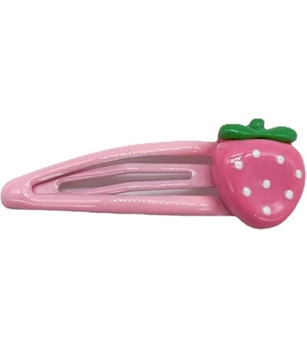 Amazon.co.jp: かわいいイチゴのスナップヘアクリップ素敵なヘアピンの