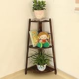 フラワースタンド ソリッドウッドフラワースタンド屋内バルコニーリビングルームコーナープラントスタンド多層着陸 Flower racks