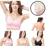 Black Omen（ブラックオーメン）後ろホック ストラップオープン マタニティブラ（レディース・女性用）授乳ブラ ブラジャー(別色2色セット福袋（色はランダム）、M (75-80))br005/r