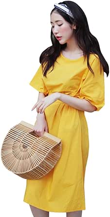 Amazon 在庫処分価格 ディーホリック Dholic リングベルトsetワンピース 全3色 ビーチウェア ビーチドレス レディース ビーチ 海 ワンピース ひざ丈 黄色 イエロー Dress E477 One Size マスタード イブニングドレス 通販