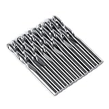 10pcs 1/8 ''ダブルフルートミーリングカッターセット彫刻ビットフルート長さタングステンスチールエンドミルセット17mm