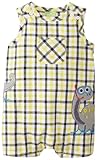 Watch Me Grow 。By Sesame Street baby-boys新生児Scuba Dino Plaid Romper カラー: イエロー