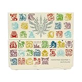 New3DS エクストラシェル交換用カバープレート Monster Hunting 4 Ultimate、新しい3DS小型ハンドヘルドゲームコンソール用、カラフルなロゴモンスターマニュアルトップ/ボトムフェイスプレート2個セット