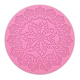 ttnight DIYラウンドシリコンフォンダン金型レースケーキチョコレートベーキングMould