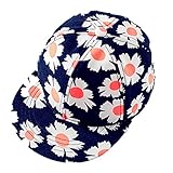 LeafIn ベビー 帽子 キッズ ハット キャップ 野球帽 ボールキャップ 日よけ 紫外線対策 UVcut帽子 親子おそろい (頭囲：50-52cm, 花柄)