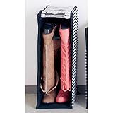 組み立て簡単ブーツボックス　　ブラック×ホワイト　タイプ:ロングブーツ