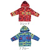 【SiShuNon/シシュノン】 ZIP フリースパーカー ネイティブ柄 90 3 レッド