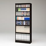 【国産】本格書棚 本棚(幅90 高さ178) エースラック ART1890P1.5HC BK ブラック