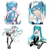 NUMBY 初音ミク自動車車シール miku 美少女 壁紙 貼り紙 張り紙 ウォールステッカー スーツケースステッカー PVC材質 防水 DIY ダイアリー スーツケース 車 コスプレ小道具 グッズ イベント 面白い 祝日 誕生日 プレゼント (C,80cm)