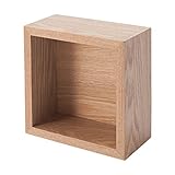【NAは入荷未定】壁掛け飾り棚 キューブ 箱型 壁掛け収納 棚 ウォールシェルフ 木棚 壁 取り付け 棚 壁につける棚 壁につけられる 付け棚 木製棚 ウッドラック 壁棚 ディスプレイ棚 ナチュラル ブラウン NKB-C20NA NKB-C