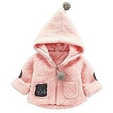 Karchi フート付き トレンチコート 女の子 韓国風 ガールズ 春 長袖　カジュアル 防寒 アウター 可愛い シンプル 無地 ジャケット70 80 90 100 (100, ピンク)