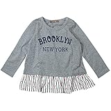 《H28年秋冬物》 nico hrat(ニコフラート) 製品洗い加工済み 42/2天竺ストライプチュニック 95cm/MG NO.B-260861