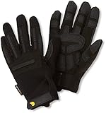 Carhartt Men's Ballistic Spandex Work Glove with TPR Knuckle Protection, Black, X-Large [並行輸入品]