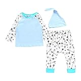 Tovadoo 子供服 ベビー服 男の子 トップス+ズボン+ハット 秋冬 長袖 パジャマ 北欧風 矢プリント 可愛い キュート 保育園 プレゼント