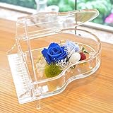 [florence du]プリザーブドフラワー グランドピアノアレンジメント ブルー クリアケース付 花 ギフト フラワーギフト 誕生日 お祝い