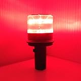 ソーラー工事灯・直径80mm（赤点滅・赤高輝度反射テープ付