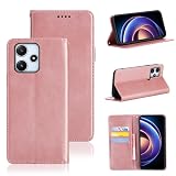 適用 Xiaomi Redmi 12 5G ケース 手帳型 適用 Redmi 12 5G XIG03 手帳型ケース XIG03 カバー 手帳型 PUレザー カード収納 財布型 耐衝撃 ケース マグネット スタンド機能付き 5色(適用 Xiaomi Redmi 12 5G XIG03 ケース 手帳型) (ライトローズゴールド)