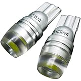 まめ電(MAMEDEN) T10 LED ホワイト 拡散レンズ ポジション ナンバー（ウェッジ シングル）2個セット