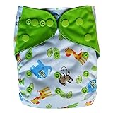 Charcoal Bamboo AIO All-in-one Cloth Diaper with Pocket, Safari by Ecoable